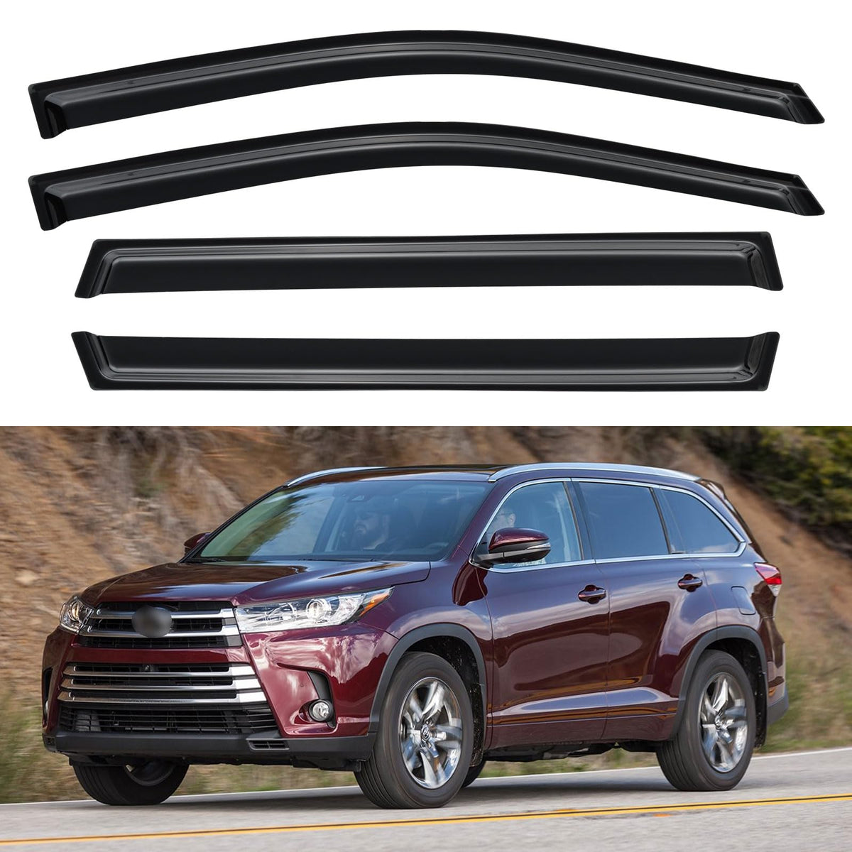 Window Visors Rain Guards for 2015-2026 Ford F150 Crew/SuperCrew Cab