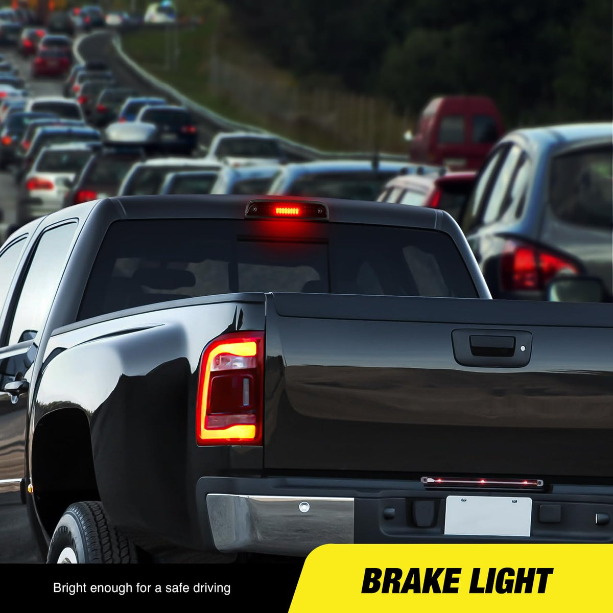 Nilight Third Brake Light for Ford F-150 2009-2014, Smoked Lens