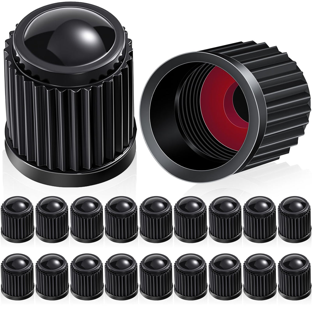 Outus 20 Pcs Tire Valve Stem Caps Universal Tire Caps,Black