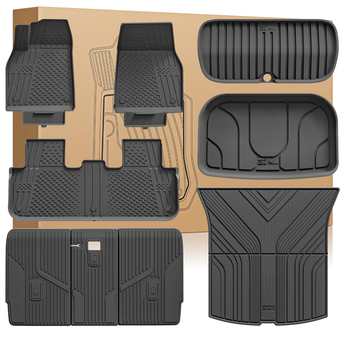 3W Tesla New Model Y Juniper 2025 2026 2027 Floor Mats, Not for Standard