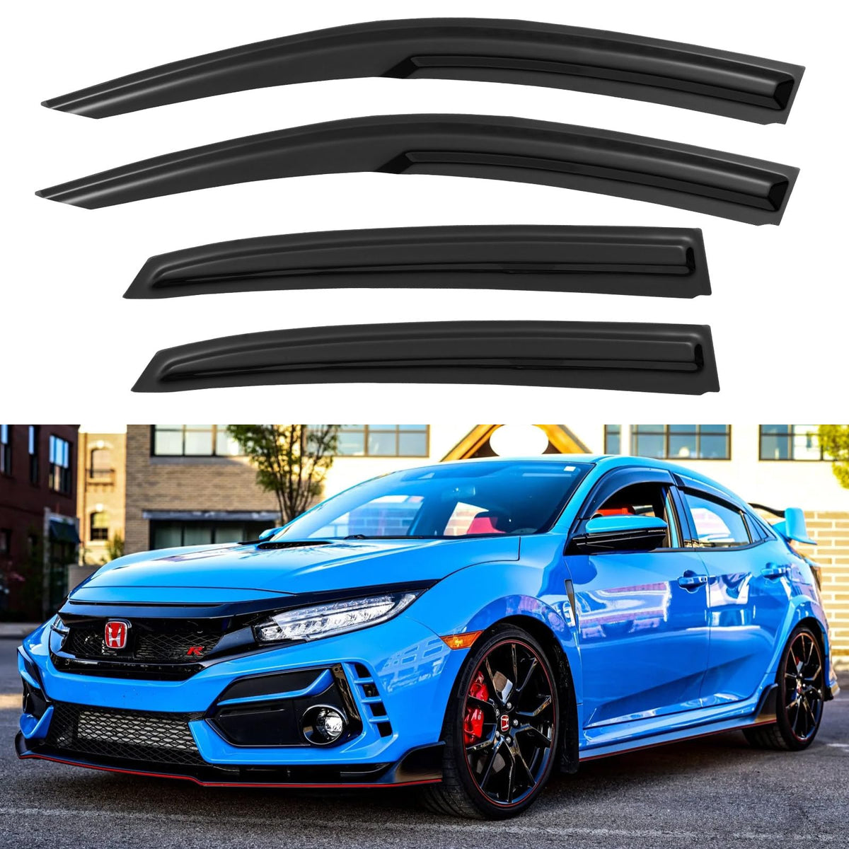 Window Visors Rain Guards for 2015-2026 Ford F150 Crew/SuperCrew Cab