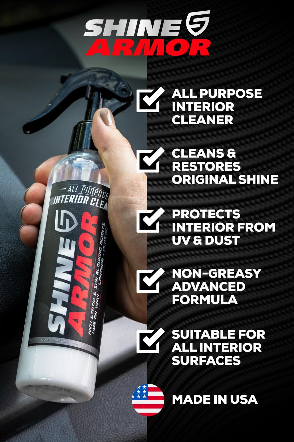 SHINE ARMOR Fortify Quick Coat Ceramic Coating Spray, 16 fl oz