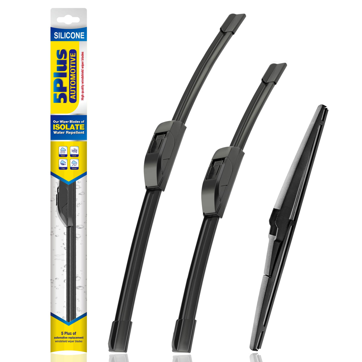 5 PLUS Silicone Windshield Wipers Fits Ford Explorer 2011-2024 (3 PACK)