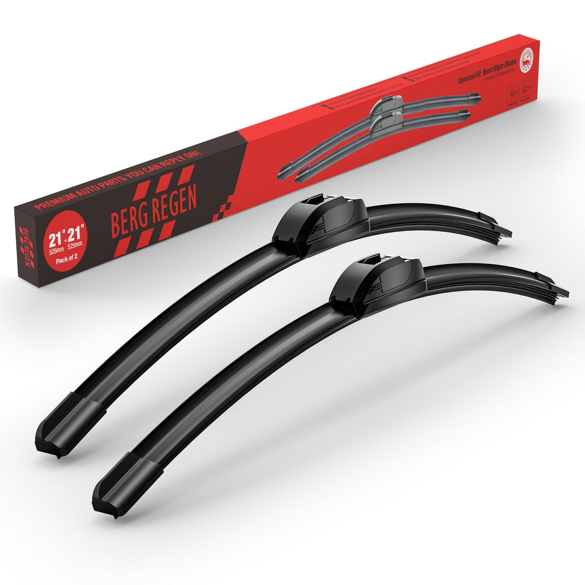 BERG REGEN 22"+22" Windshield Wiper Blades,22 Wiper Blades 2 pack Replacement for Ford F Series 2012-2023 Expedition 2008-2022,Chevy Silverado GMC Sierra Series 2019-2024–Genuine OEM Quality(Set of 2)