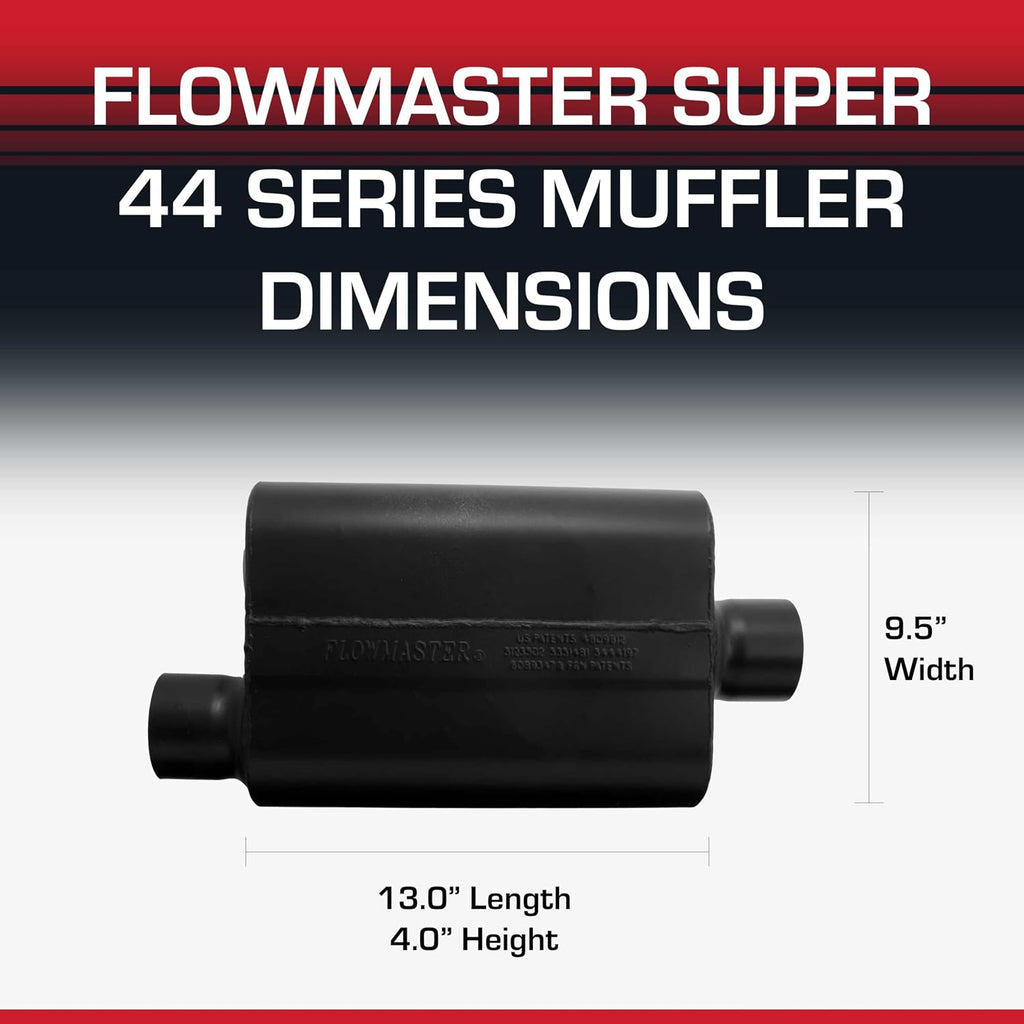 Flowmaster Super 44 Series Chambered Muffler – 3.00" Offset In/Center Out