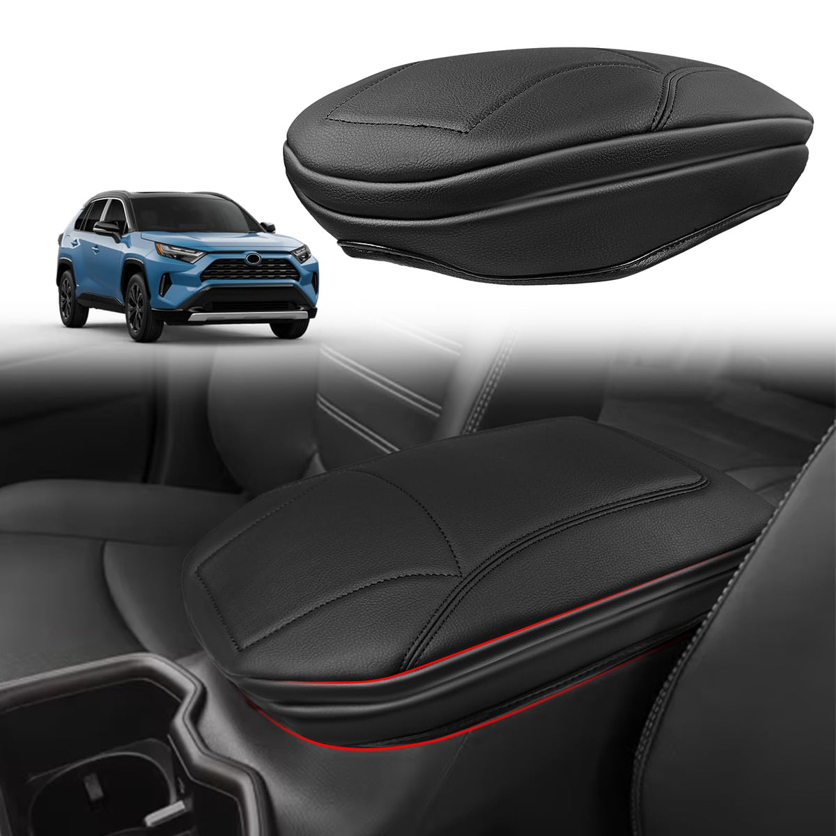 Muslogy Armrest Cover for Silverado/Sierra 2019-2026, Regular Thick, Bench
