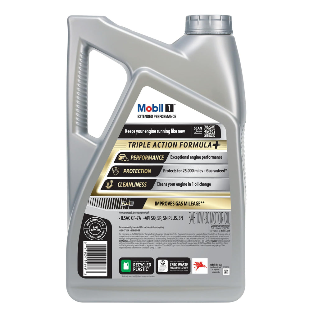 Mobil 1 Extended Performance Full Synthetic Motor Oil 5W-30, 5 Quart