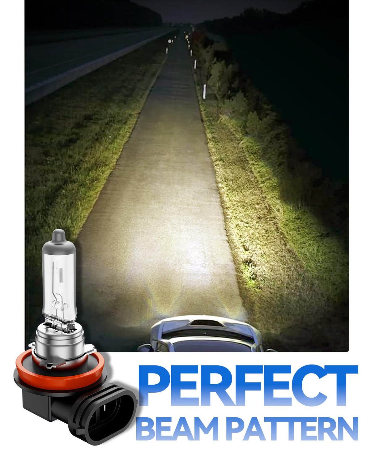 H11 Headlight Bulbs, 2Pcs 12V 55W H11 Halogen Bulbs Replacement for Car Truck Headlight Bulb, 3800K Amber Yellow