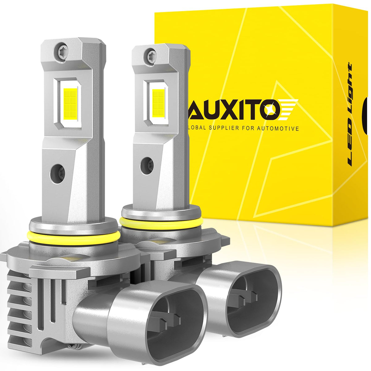 AUXITO H11 9005 LED Bulb, 900% Ultra-Bright, 6500K 68000LM Light, Plug and Play, Long Lifespan, No Flicker, 99% Compatibility, Pack of 4