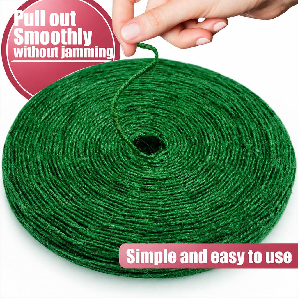 SMART&CASUAL 2mm Natural Jute Twine String Thin for Craft Plant Garden Gift Wrapping Christmas Handmade Art Decoration Packing String Home Art Decoration (Brown) (800 Ft (244M))