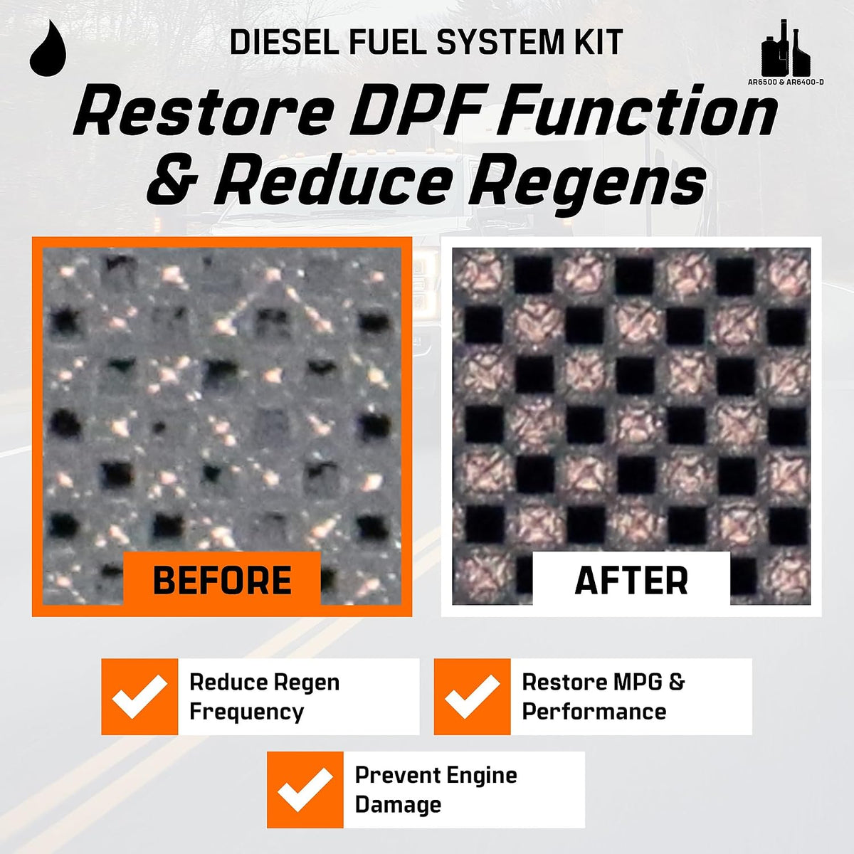 Archoil Diesel Fuel System Kit - AR6400-D (12 oz) + AR6500 (40 oz) - Complete Restoration For All Diesel Engines, Injector Cleaner, Lubricity Improver, DPF & Turbo Deposit Control, Cetane Booster