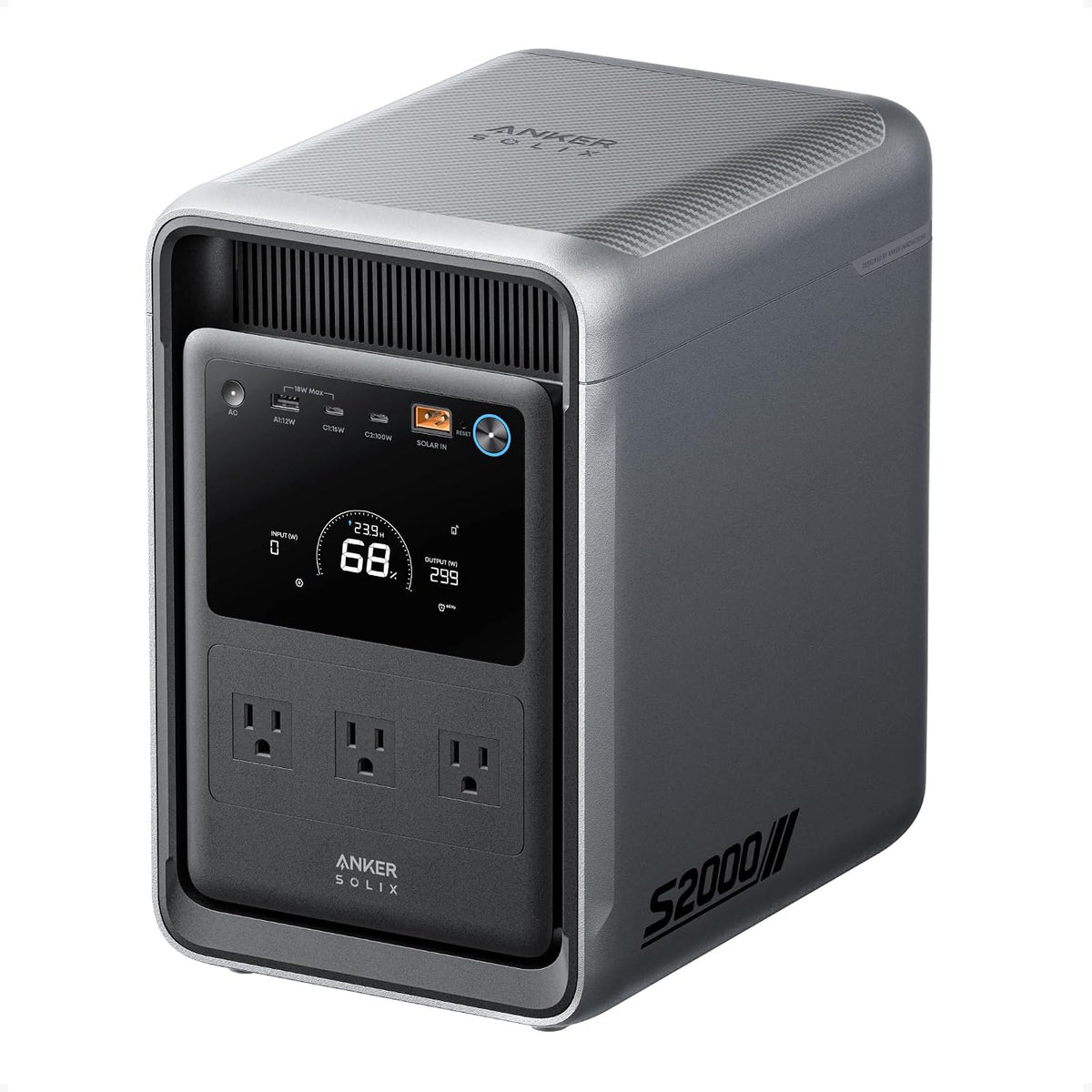 Anker SOLIX S2000 Portable Power Station, 2,010Wh, 1,500W