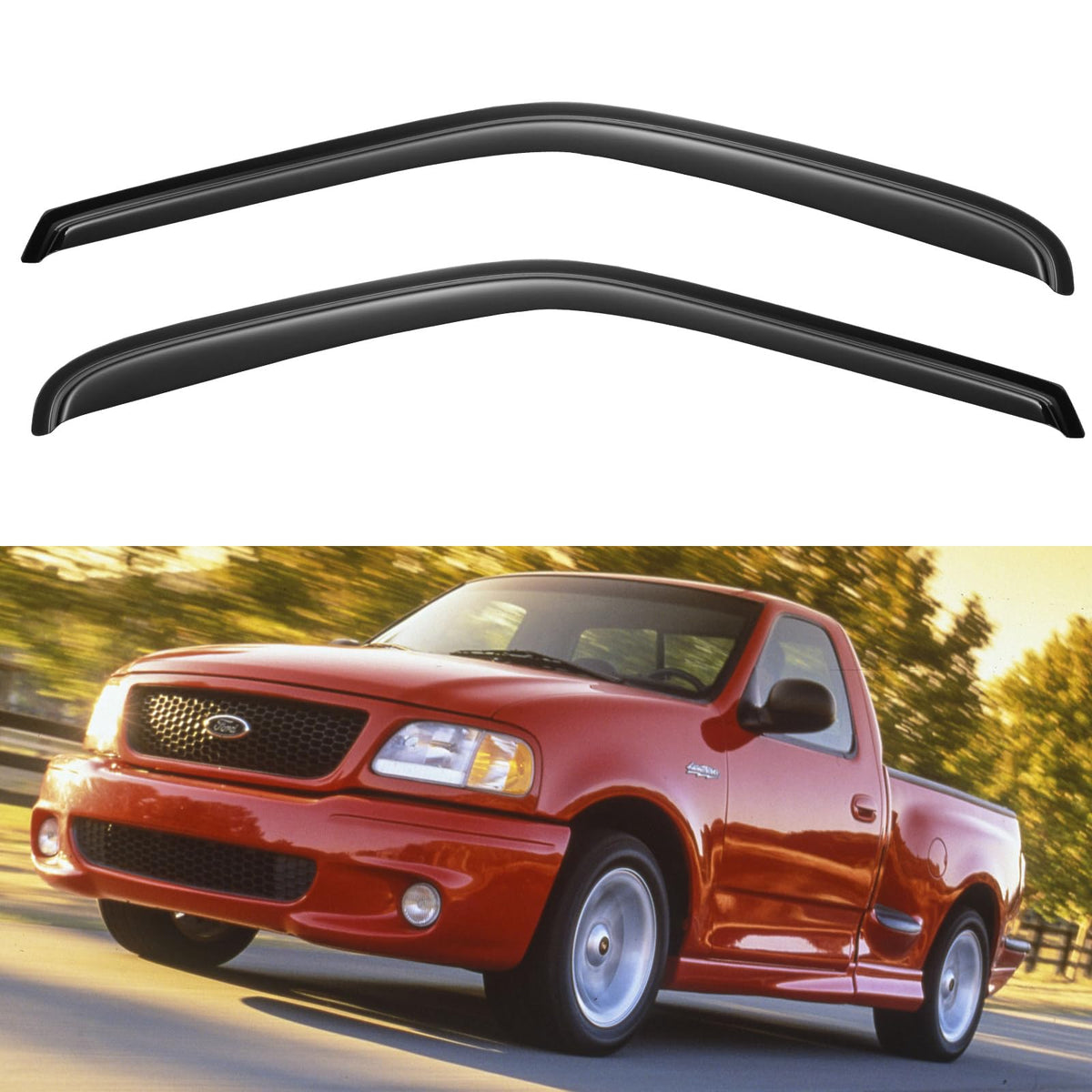 Window Visors Rain Guards for 2015-2026 Ford F150 Crew/SuperCrew Cab