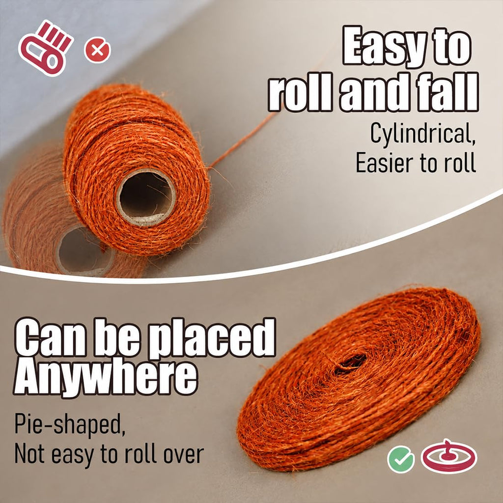 SMART&CASUAL 2mm Natural Jute Twine String Thin for Craft Plant Garden Gift Wrapping Christmas Handmade Art Decoration Packing String Home Art Decoration (Brown) (800 Ft (244M))