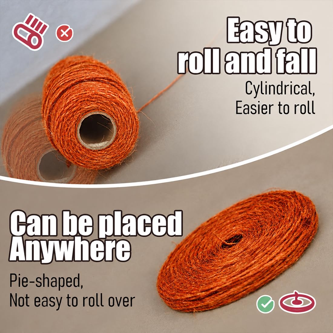 SMART&CASUAL 2mm Natural Jute Twine String Thin for Craft Plant Garden Gift Wrapping Christmas Handmade Art Decoration Packing String Home Art Decoration (Brown) (800 Ft (244M))