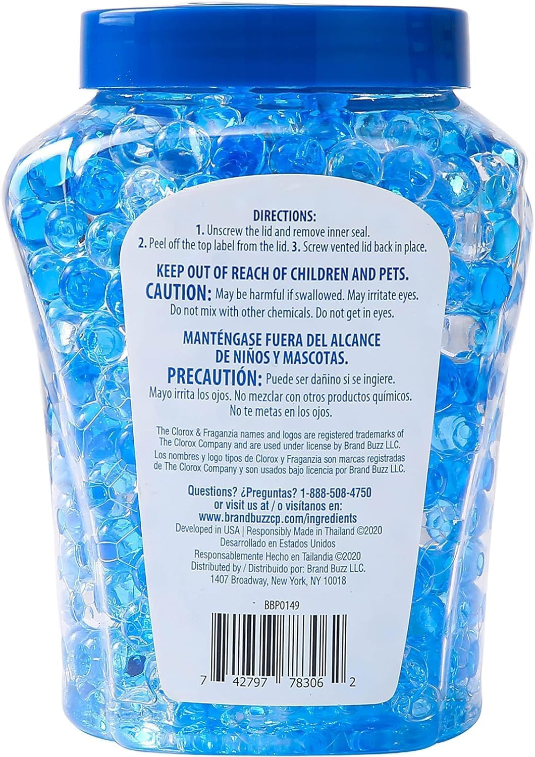 Clorox Fraganzia Crystal Beads Air Freshener, Island Escape Scent, 12 Fl Oz