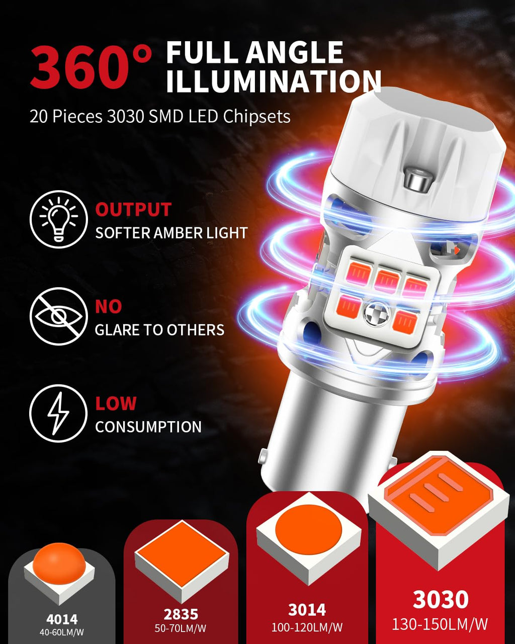 LASFIT 921 LED Bulb Reverse Lights, 912 T15 Back Up Light CANBUS Error Free W16W 906 Reversing Bulb 904 916 6000K Xenon White New Upgrade Design, Plug and Play (Pack of 2)