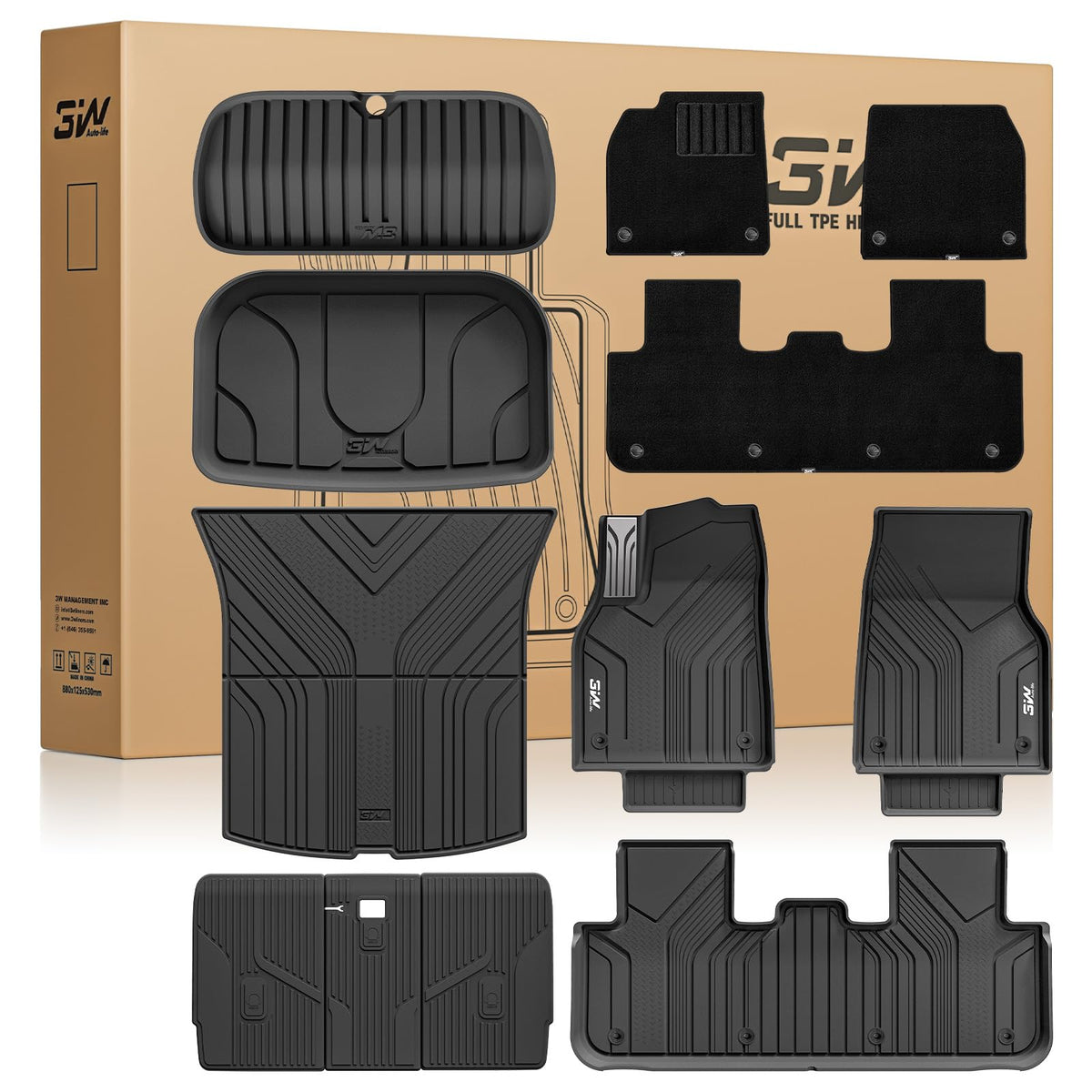 3W Tesla New Model Y Juniper 2025 2026 2027 Floor Mats, Not for Standard