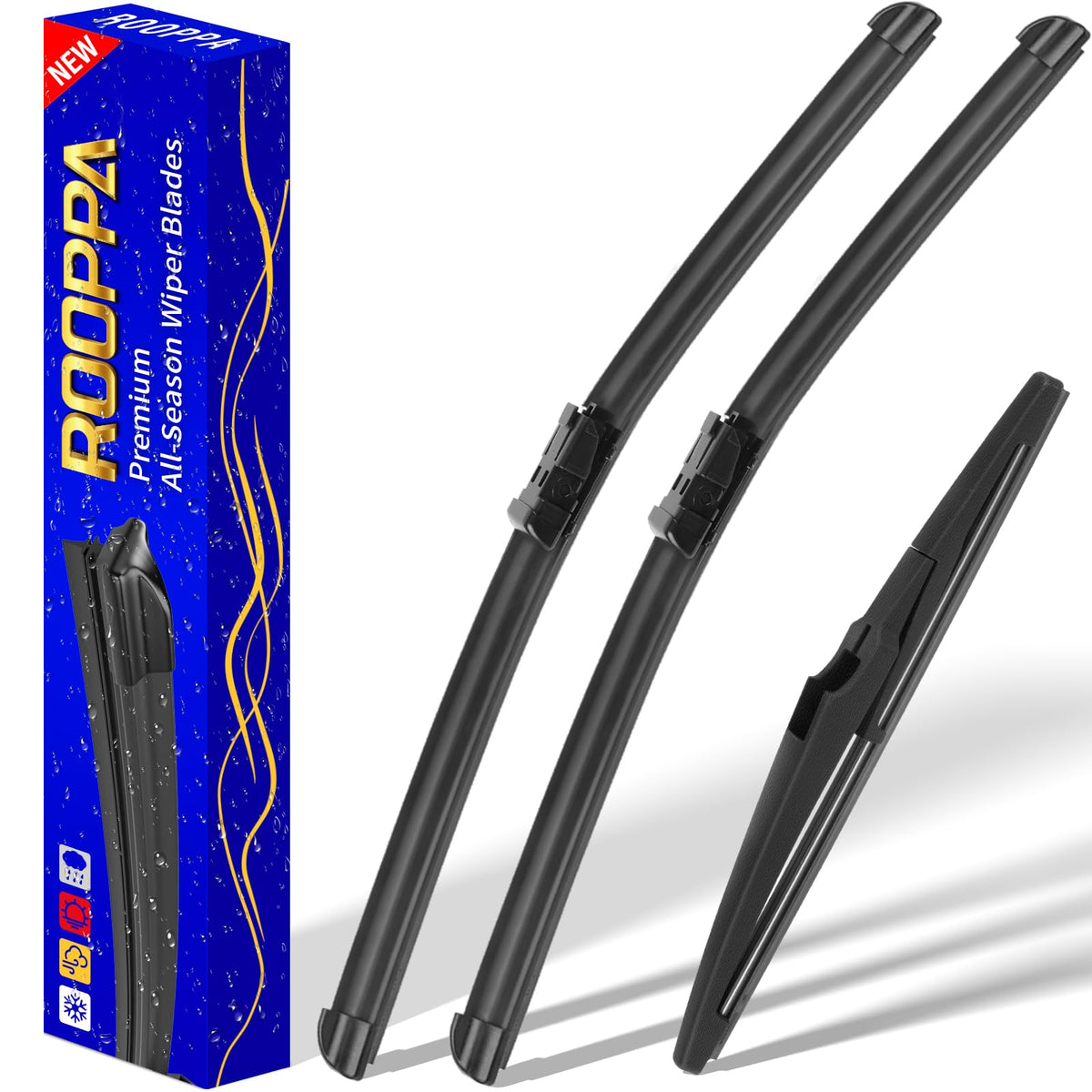 3 Wipers Fits Honda CRV CR-V 2017-2022 Wiper Blades