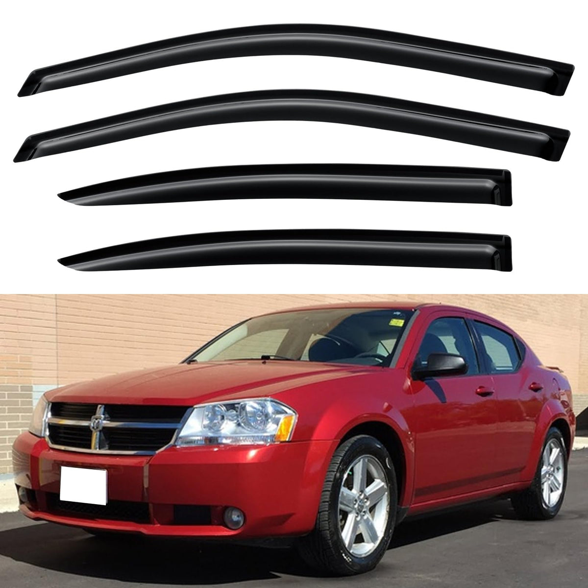 Window Visors Rain Guards for 2015-2026 Ford F150 Crew/SuperCrew Cab
