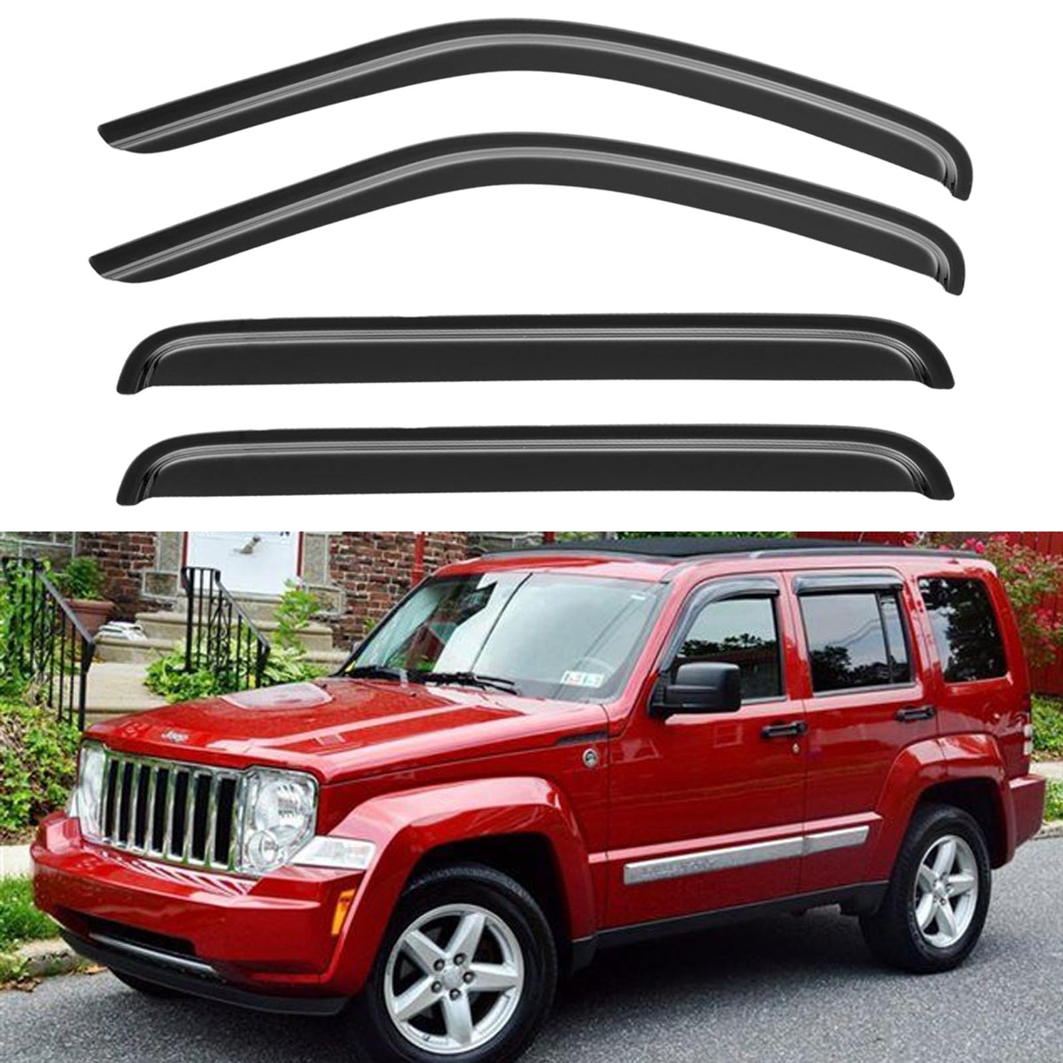 Window Visors Rain Guards for 2015-2026 Ford F150 Crew/SuperCrew Cab