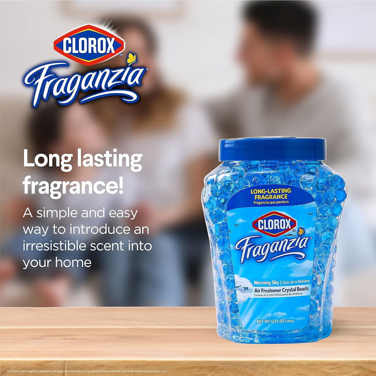 Clorox Fraganzia Crystal Beads Air Freshener, Island Escape Scent, 12 Fl Oz
