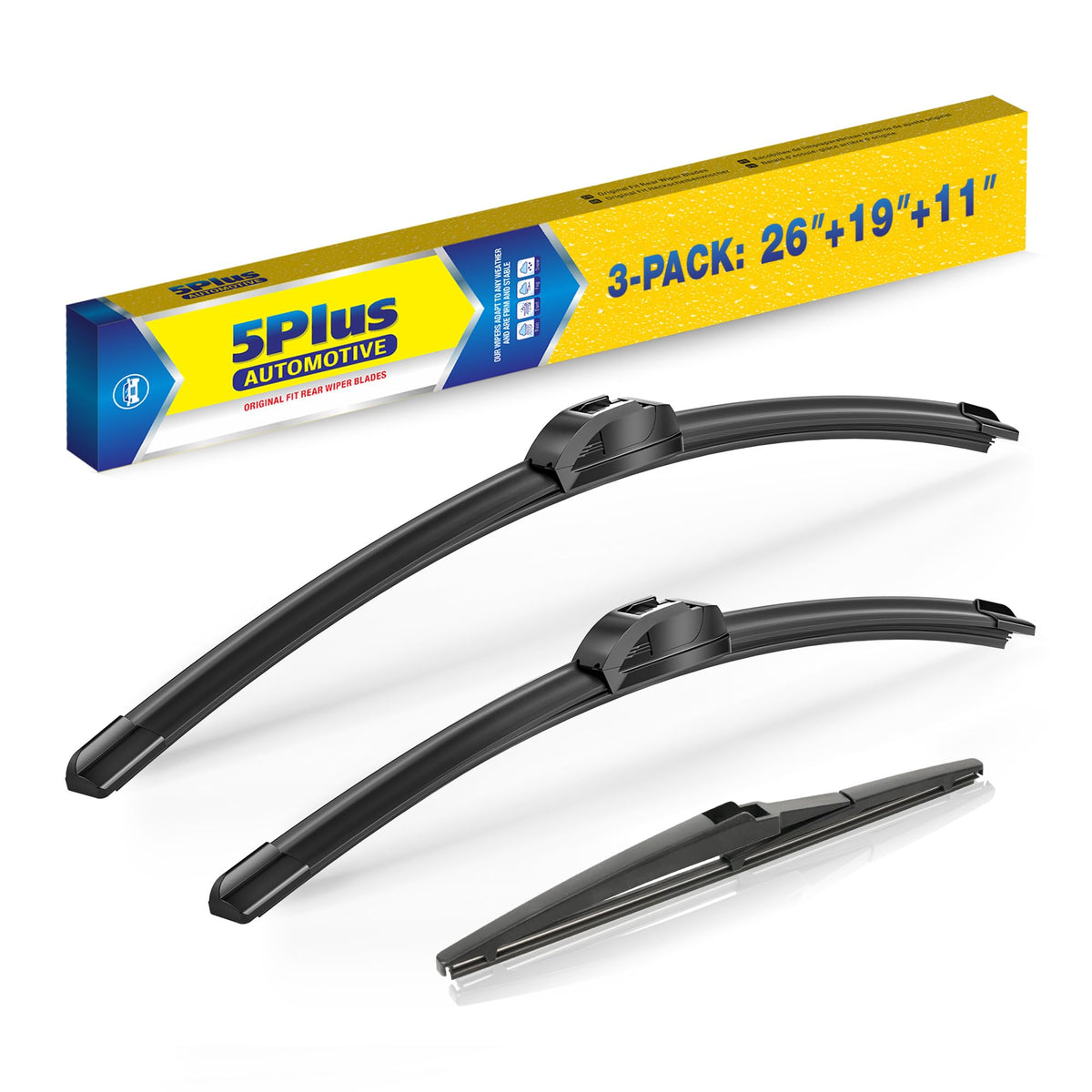 5 PLUS 12 Inch Rear Wiper Blade, OEM Quiet Streak-Free Rear Window Wiper