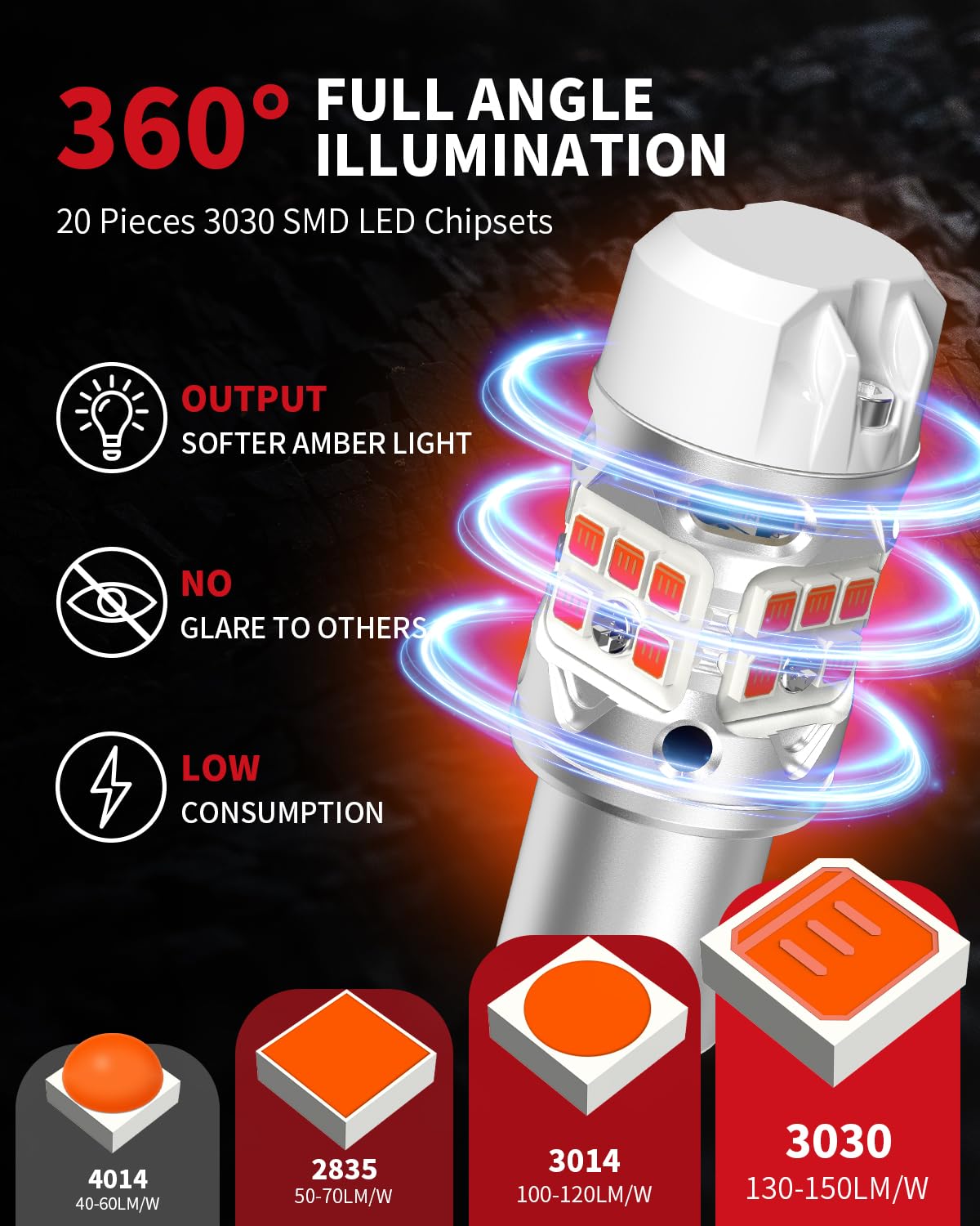 LASFIT 921 LED Bulb Reverse Lights, 912 T15 Back Up Light CANBUS Error Free W16W 906 Reversing Bulb 904 916 6000K Xenon White New Upgrade Design, Plug and Play (Pack of 2)