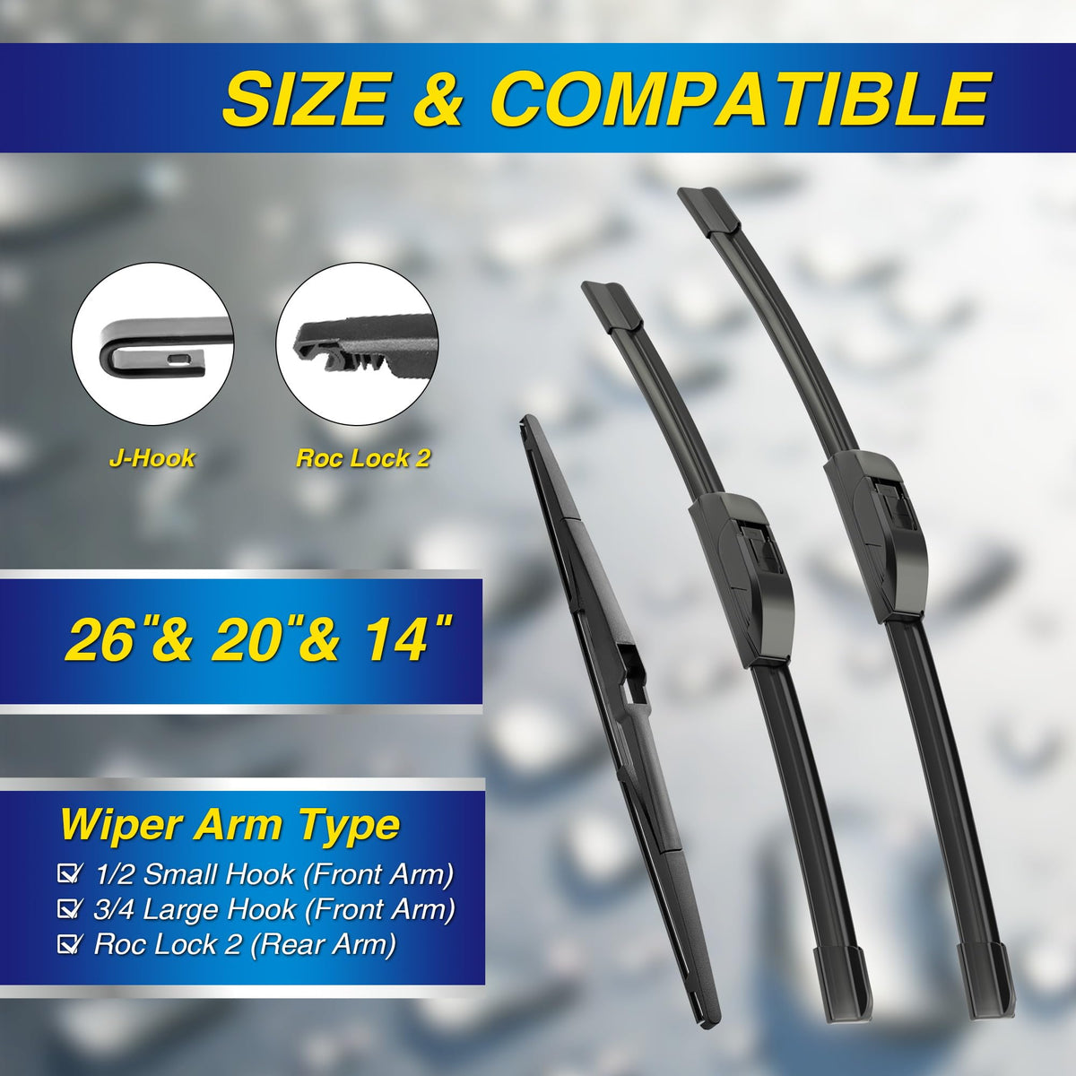 5 PLUS Silicone Windshield Wipers Fits Ford Explorer 2011-2024 (3 PACK)