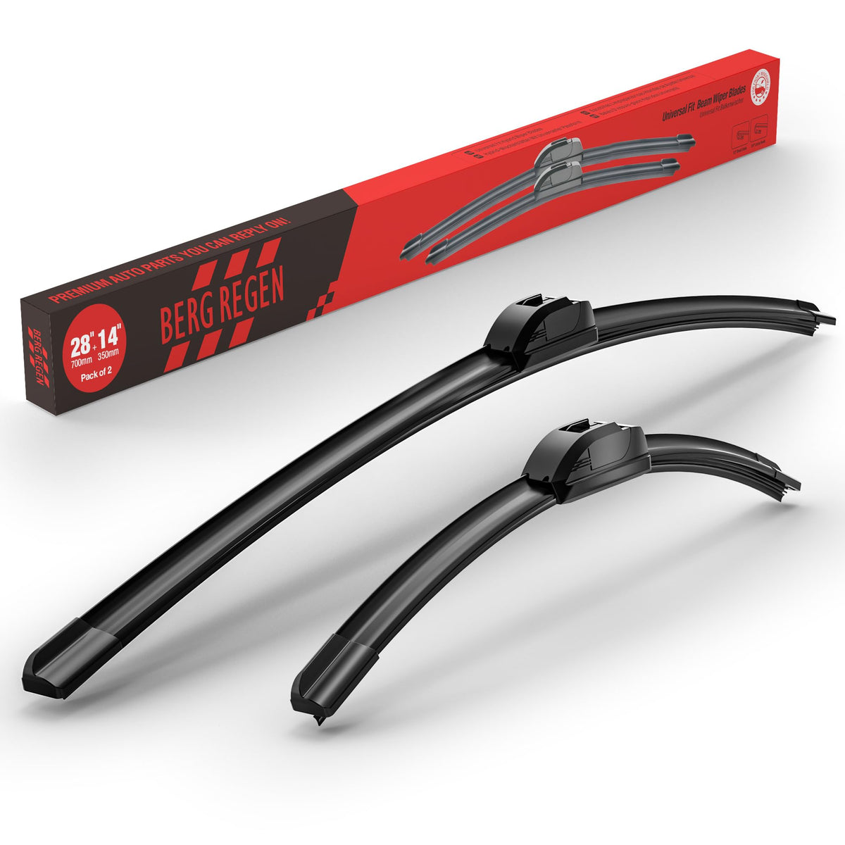 BERG REGEN 22"+22" Windshield Wiper Blades,22 Wiper Blades 2 pack Replacement for Ford F Series 2012-2023 Expedition 2008-2022,Chevy Silverado GMC Sierra Series 2019-2024–Genuine OEM Quality(Set of 2)