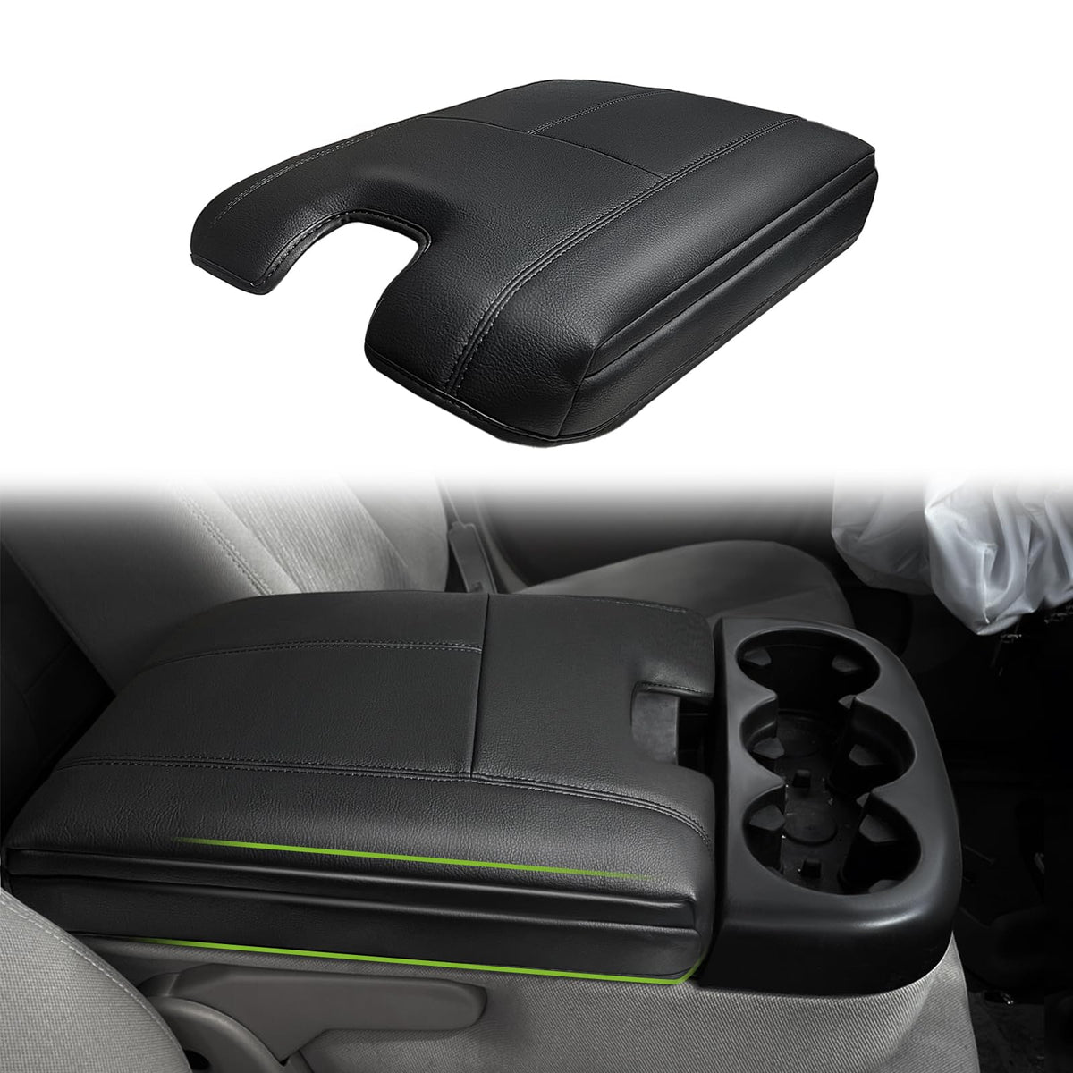 Muslogy Armrest Cover for Silverado/Sierra 2019-2026, Regular Thick, Bench