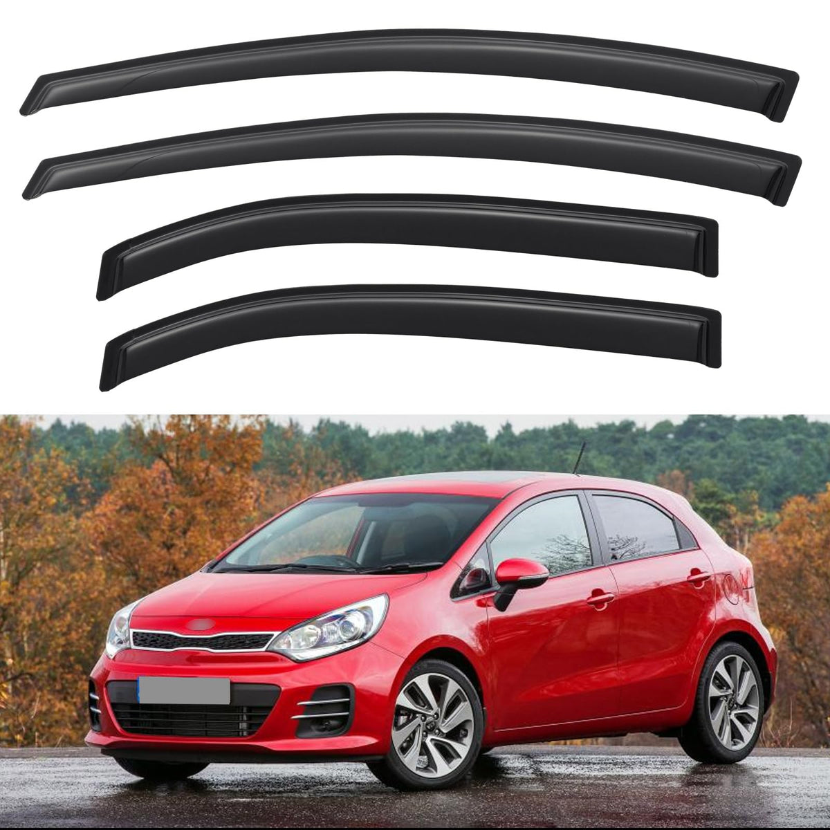 Window Visors Rain Guards for 2015-2026 Ford F150 Crew/SuperCrew Cab