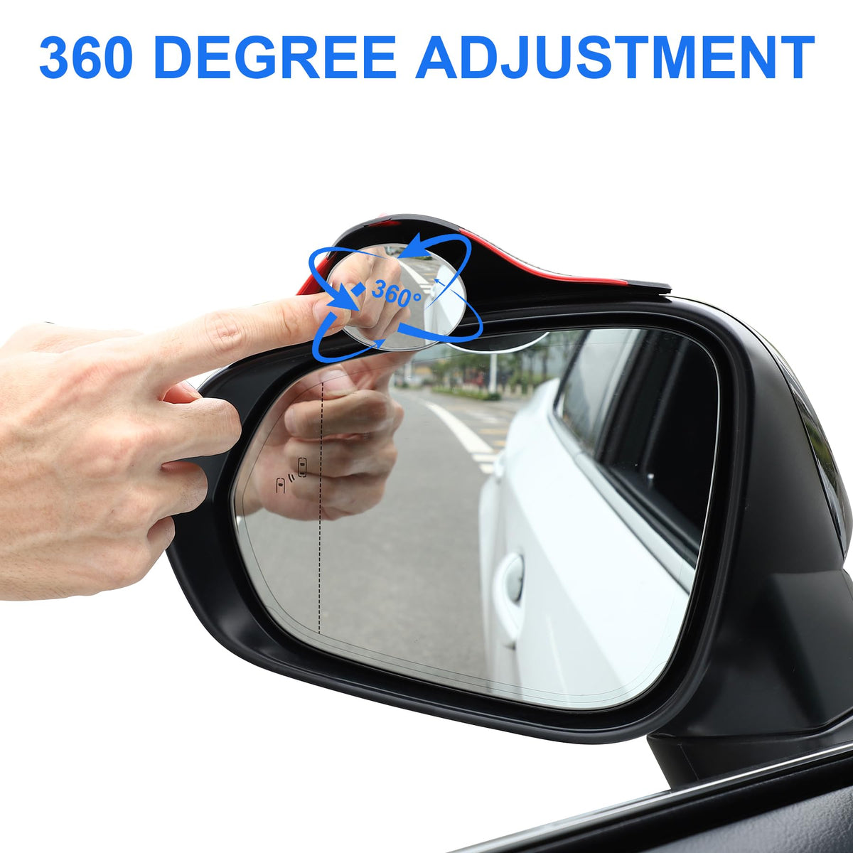 LivTee Blind Spot Car Mirror, HD Glass Frameless Convex Side Mirror Blindspot, Wide Angle Rear View Mirrors for SUVs, Trucks and RVs - Car Accessories