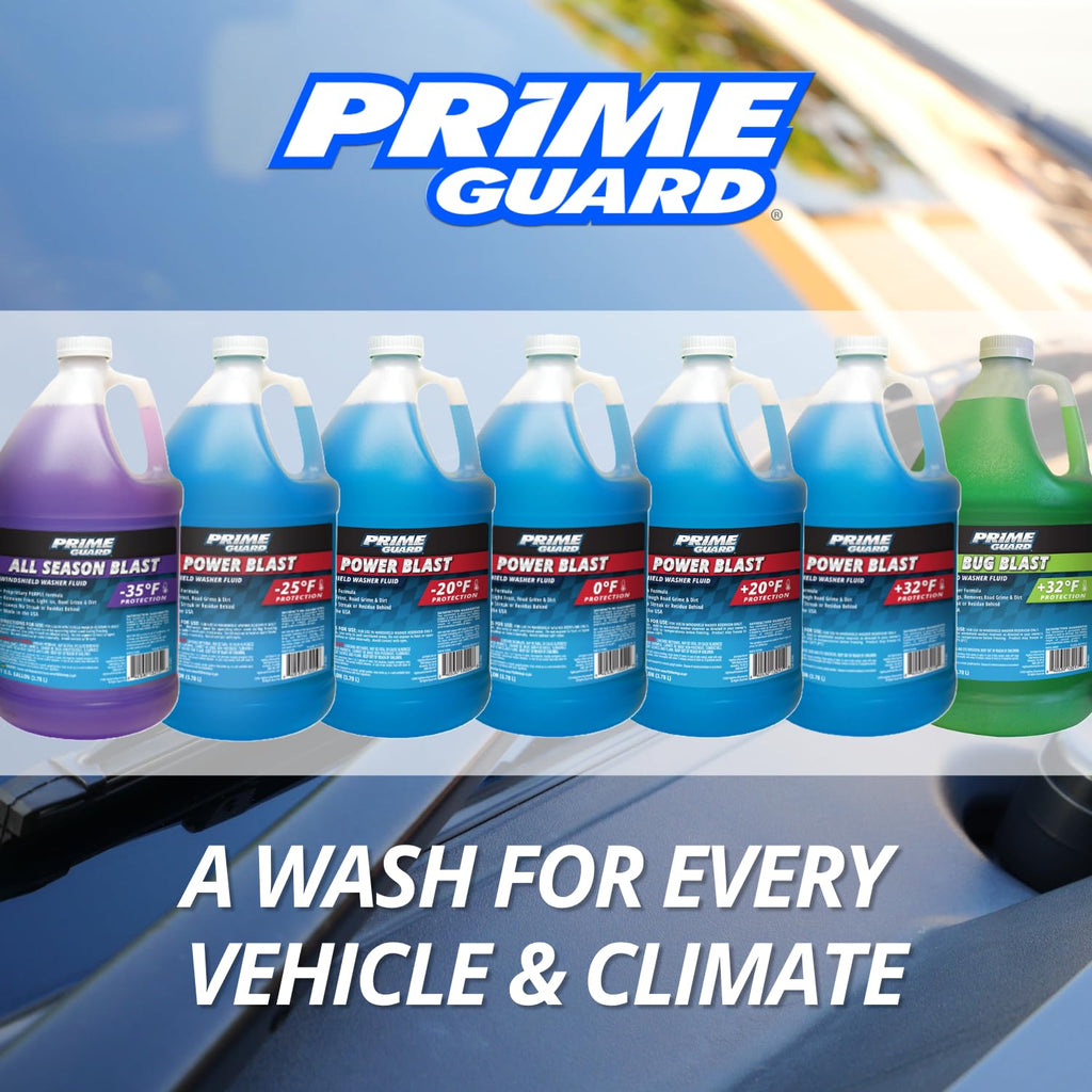 Prime Guard +32°F Power Blast Blue Windshield Washer Fluid | 1 Gallon