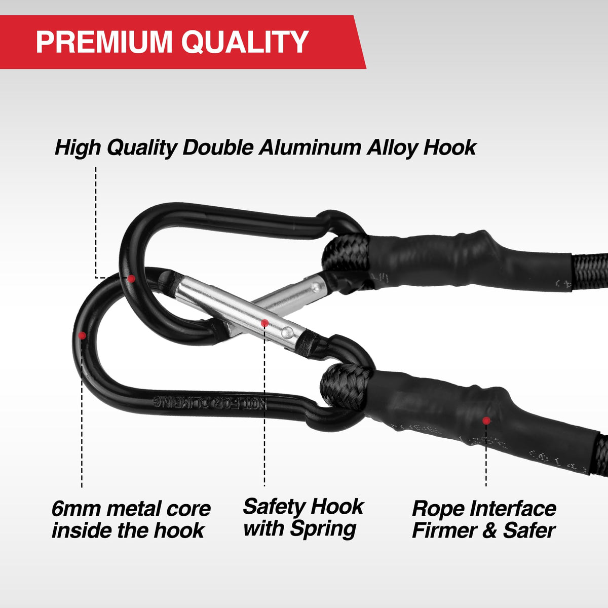WORKPRO Bungee Cords with Hooks, Heavy Duty Outdoor Bungee Strap, 22-Piece