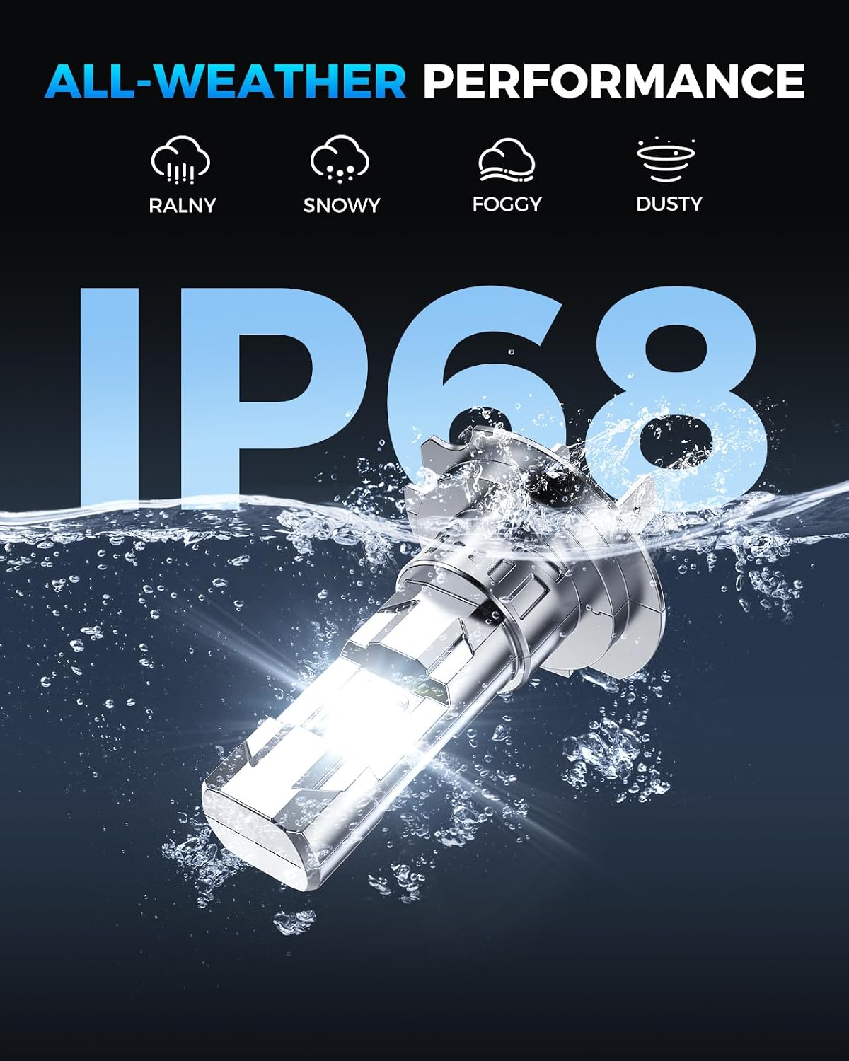 Marsauto - H7 led lights for car- High-Performance H7 Led Bulb- 2 Bulbs