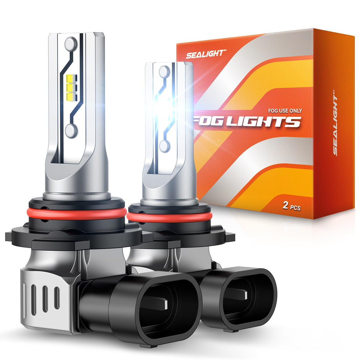 SEALIGHT H11/H8/H16 LED Fog Light Bulb, 12000LM 6500K White-2 Pack, for SUV