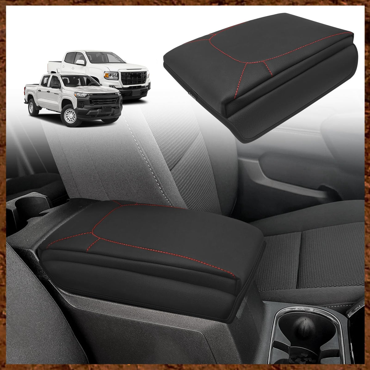 Muslogy Armrest Cover for Silverado/Sierra 2019-2026, Regular Thick, Bench