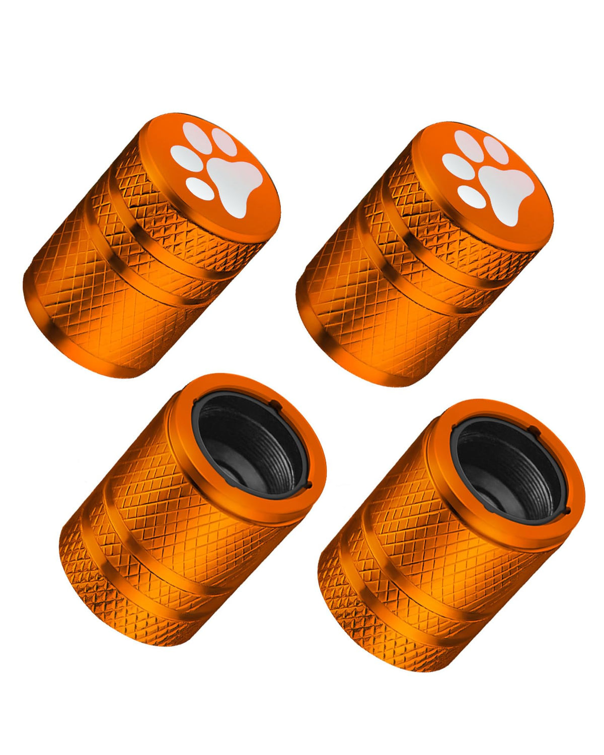 DESOUL Tire Valve Stem Caps Corrosion Resistant (4 Pack) - Black