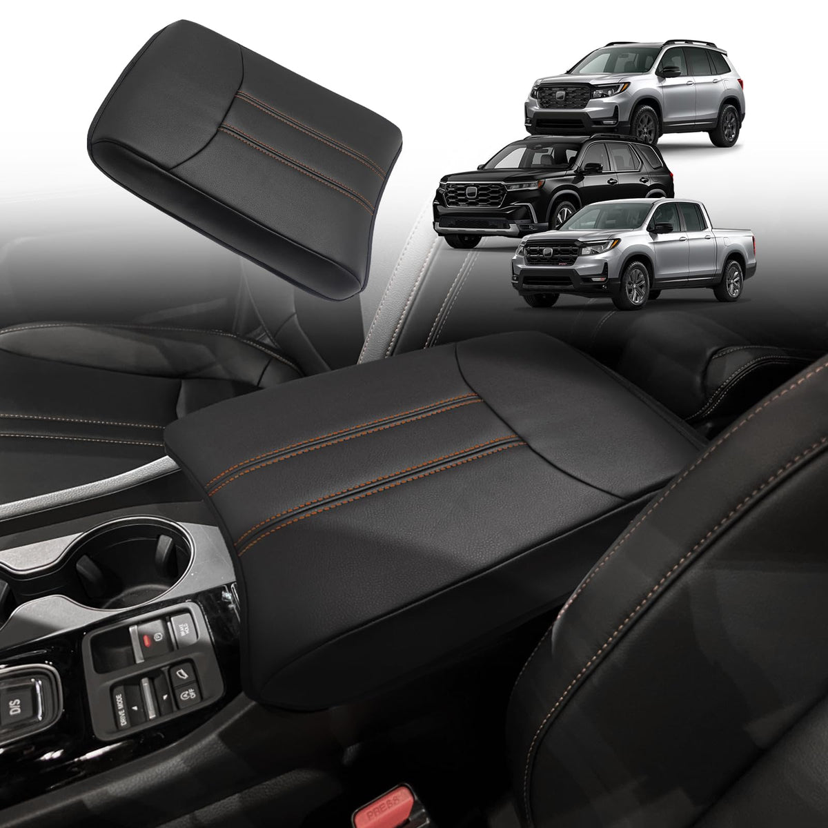 Muslogy Armrest Cover for Silverado/Sierra 2019-2026, Regular Thick, Bench