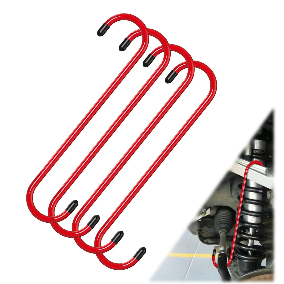 BFXM 2PCS Brake Caliper Hanger Compression Mechanic Tool with Rubber Tips