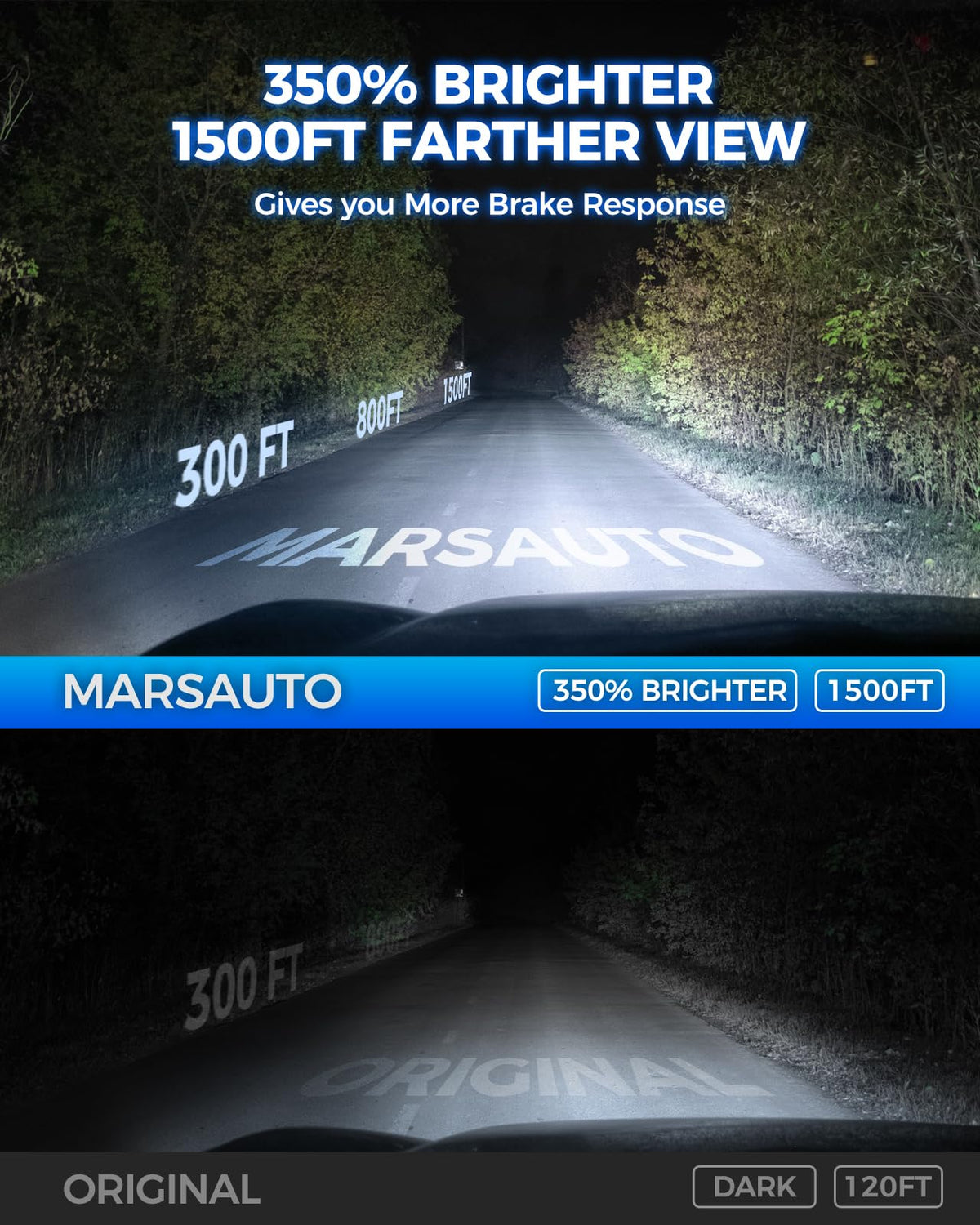 Marsauto D3S HID Bulbs, 6000K Cold White, Xenon D3S HID Bulb, 3500 Hours Longevity, Waterproof Design, 5 Minutes Installation, Pack of 2