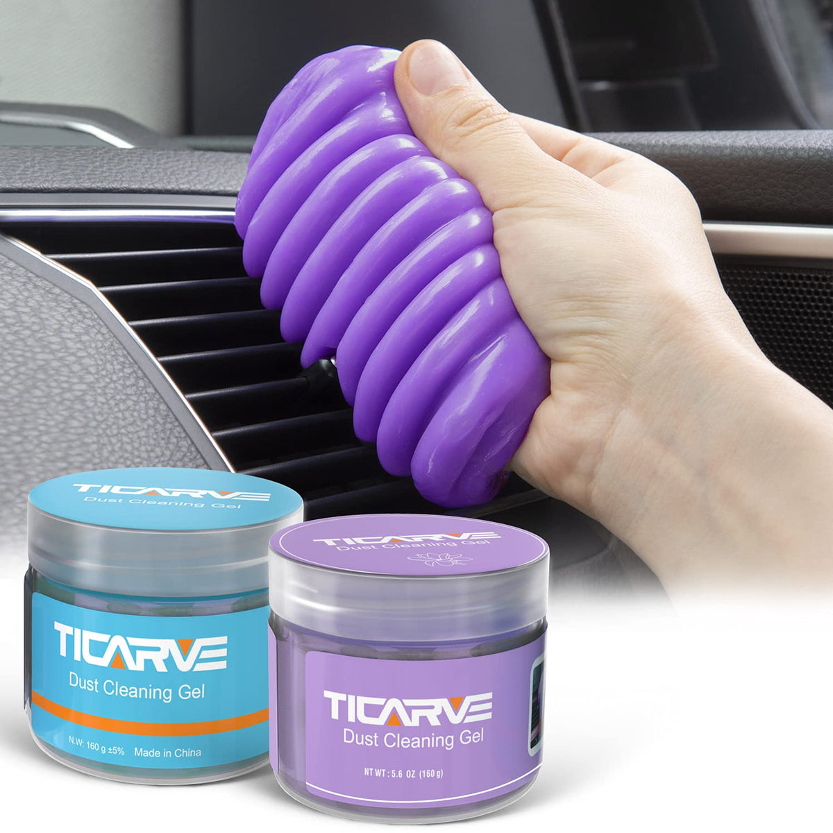 TICARVE Car Cleaning Gel Detailing Putty Car Putty Auto Detailing Tools Car Interior Cleaner Cleaning Slime Car Accessories Keyboard Cleaner Rose/NT WT: 5.6 oz (160 gr)
