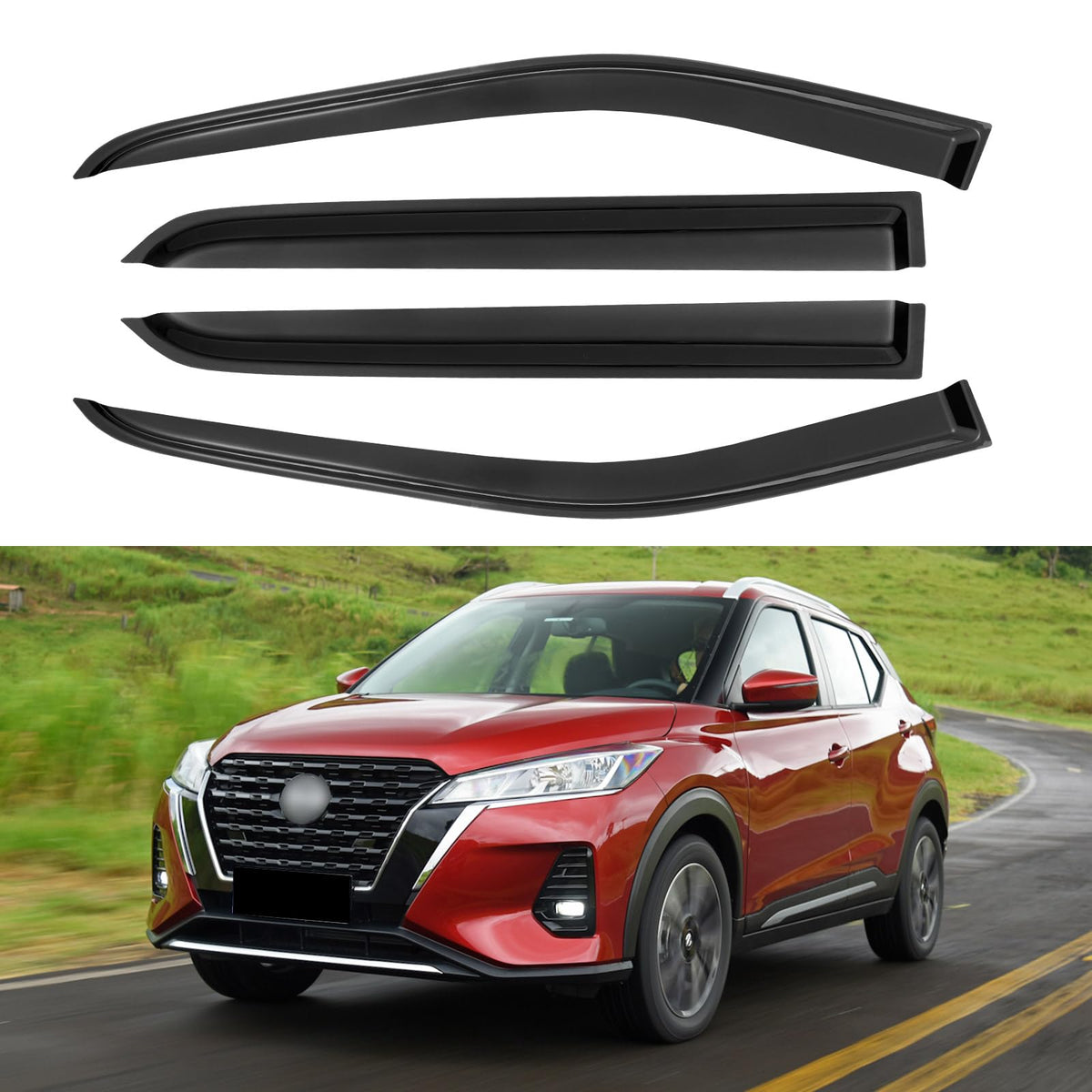 Window Visors Rain Guards for 2015-2026 Ford F150 Crew/SuperCrew Cab