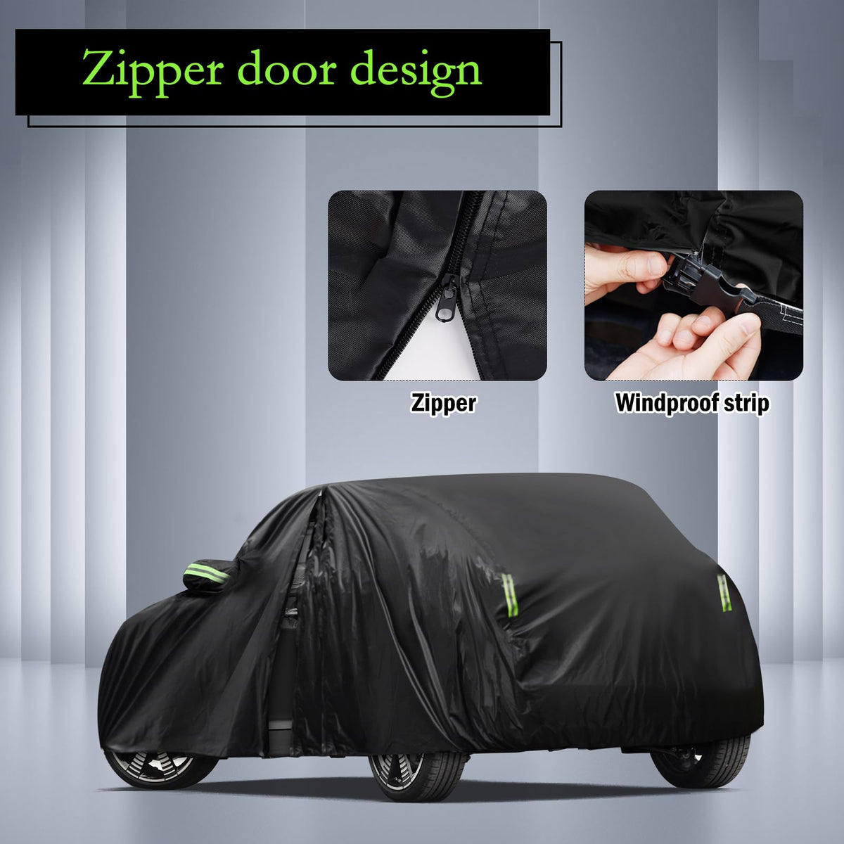 Waterproof Car Cover for Jeep Wrangler 4 Door 2006-2026 JK JL Windproof