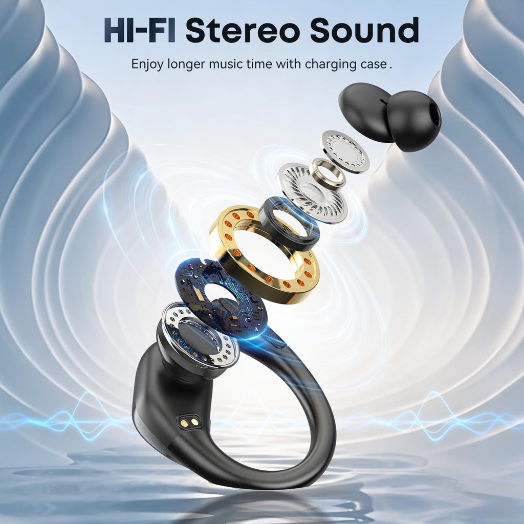 HAOYUYAN Wireless Earbuds, Sports Bluetooth Ear Buds Headphones Rose Gold