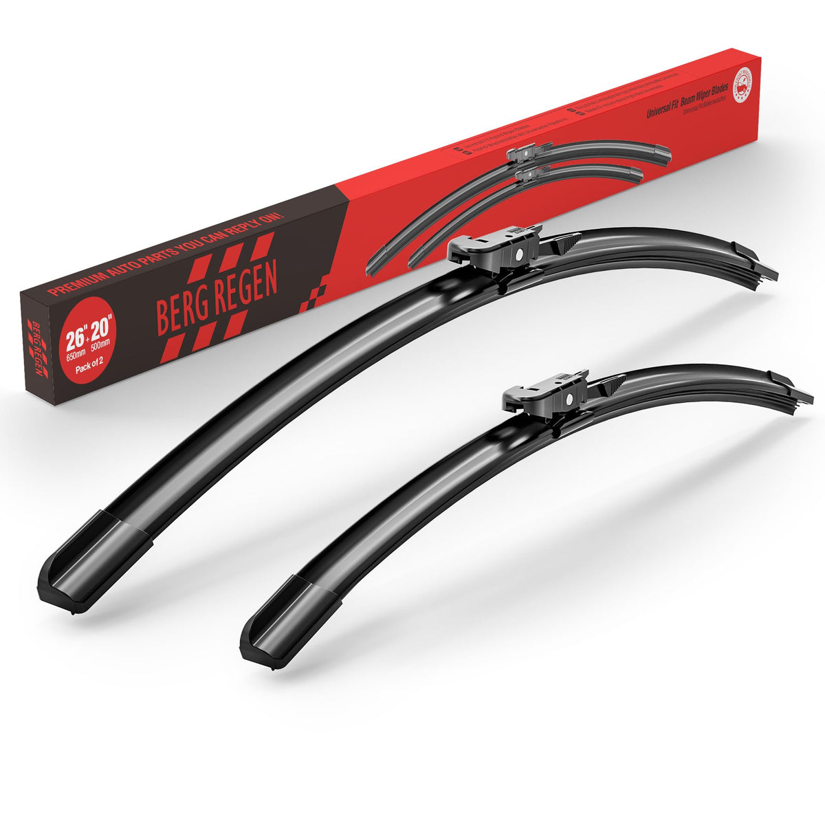 BERG REGEN 22"+22" Windshield Wiper Blades,22 Wiper Blades 2 pack Replacement for Ford F Series 2012-2023 Expedition 2008-2022,Chevy Silverado GMC Sierra Series 2019-2024–Genuine OEM Quality(Set of 2)