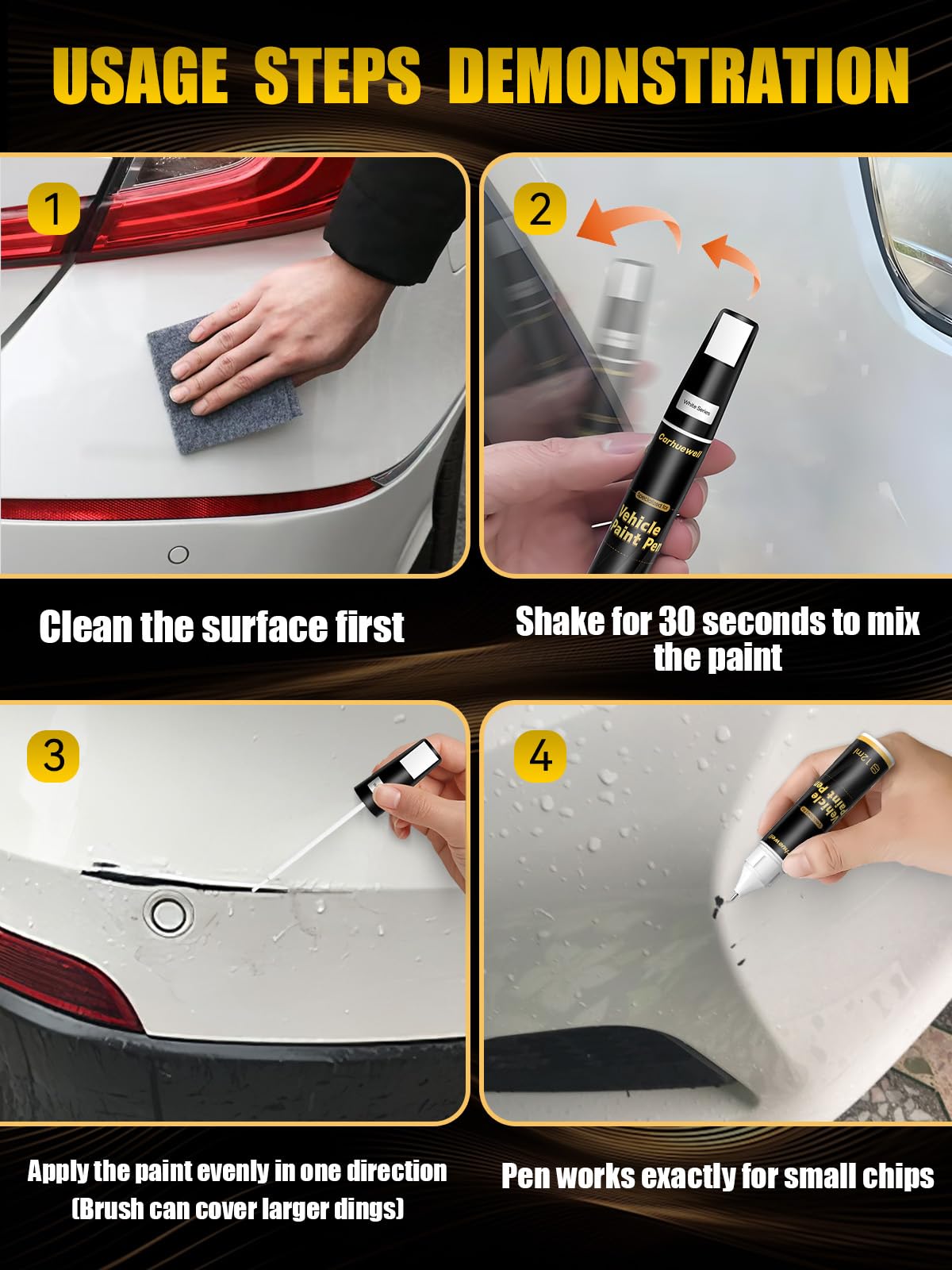 Red Touch Up Paint for Cars, Auto Car Paint Touch Up Paint Pen for Deep Scratches, Car Scratch Repair Pen, Quick and Easy Solution to Repair Minor Automotive Scratches (Burgundy Red)
