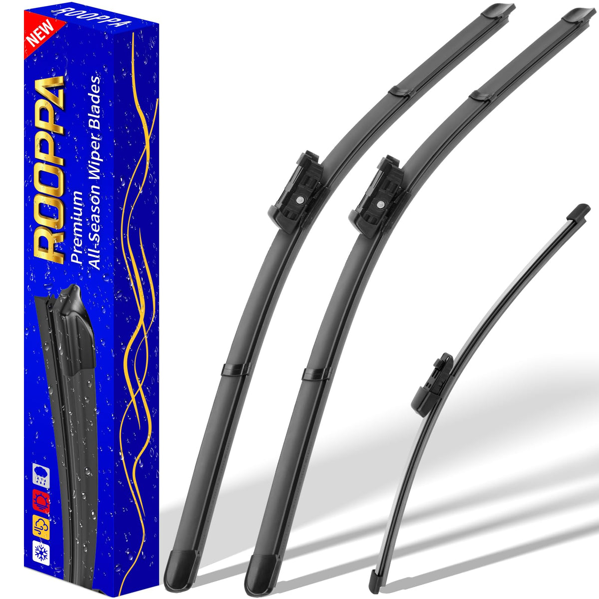 3 Wipers Fits Honda Odyssey 2005-2024 Wiper Blades