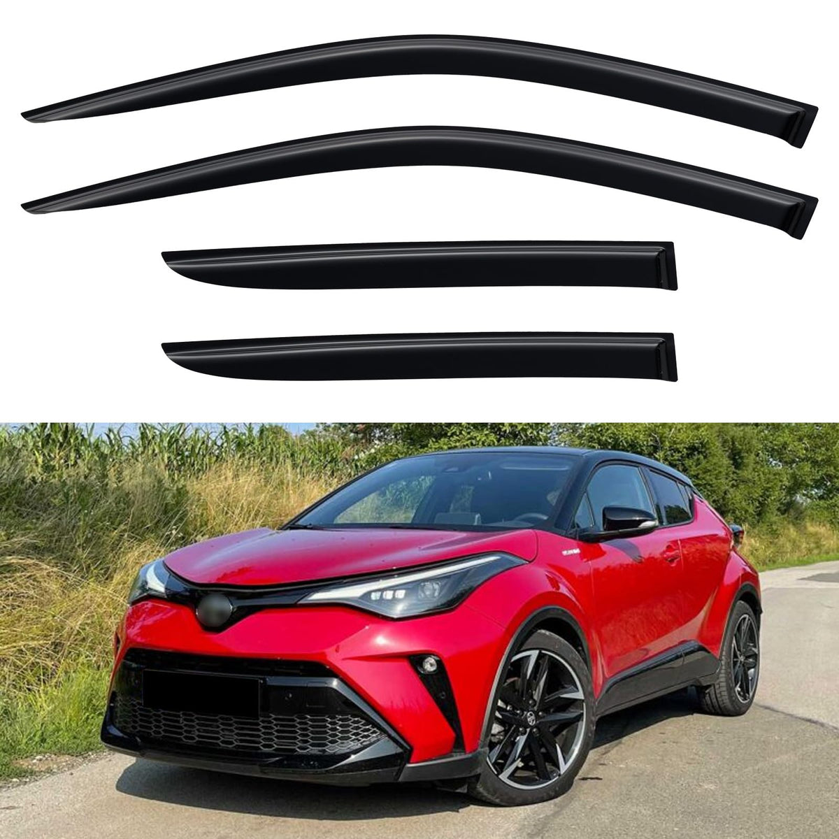 Window Visors Rain Guards for 2015-2026 Ford F150 Crew/SuperCrew Cab